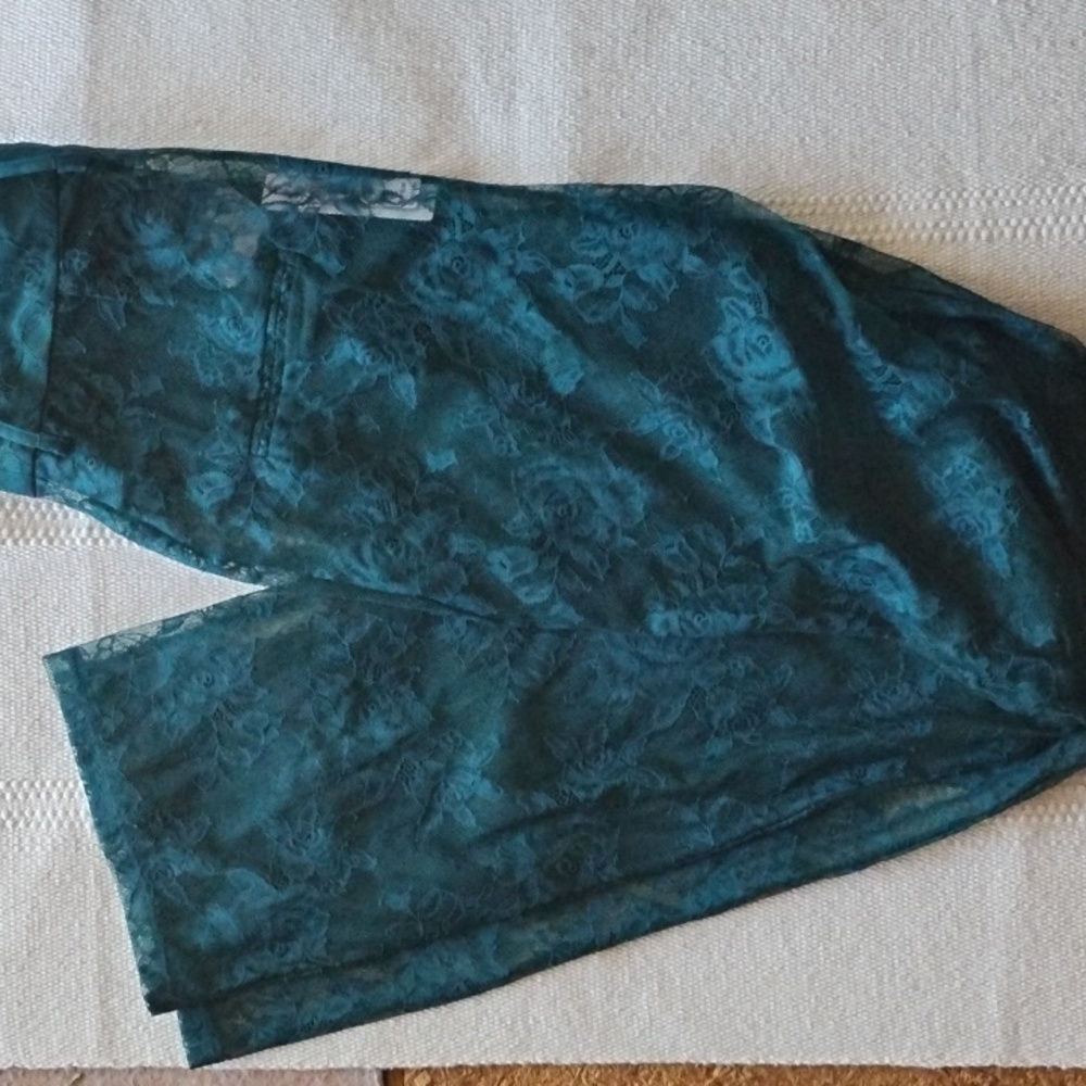 Nwot Victoria's Secret VS Archives Rose Lace Pants, Women's Lingerie teal